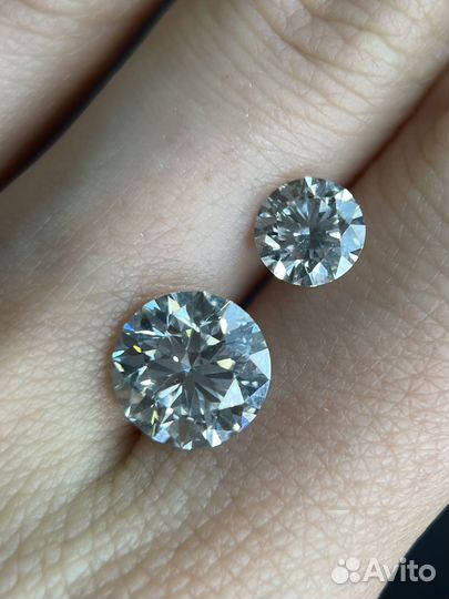 Лабораторные бриллианты в огранке круг