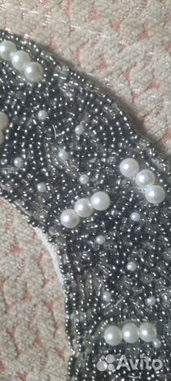 Воротник съемный, бисером расшитый