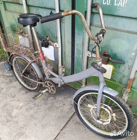 Велосипед серый, складной stern, колёса на 20