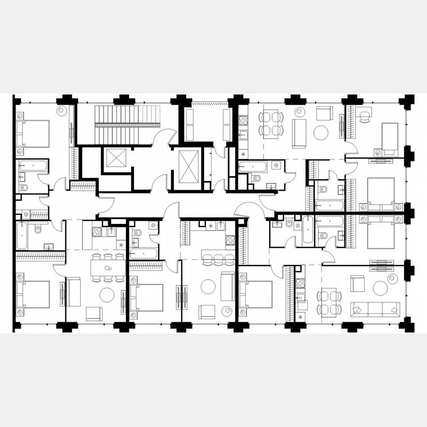 2-к. квартира, 70,4 м², 2/13 эт.