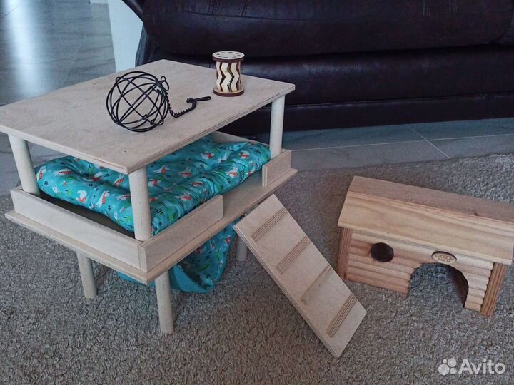 Домик для шиншиллы, морской свинки с гамаком