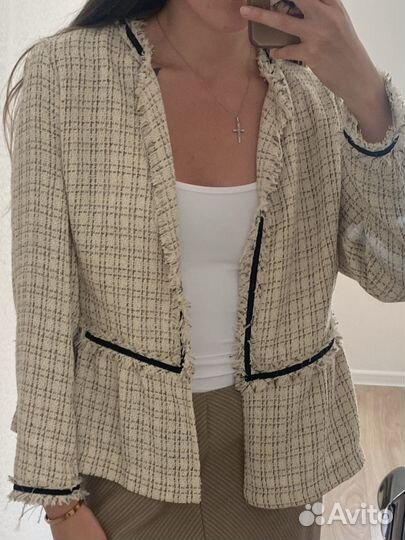 Твидовый пиджак zara