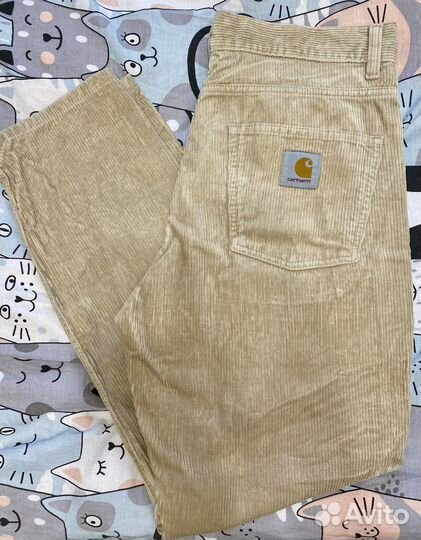 Джинсы carhartt newel pant вельвет