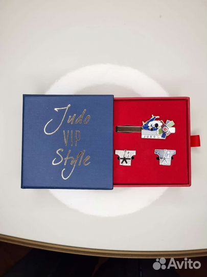 Подарочный набор Дзюдо: зажим для галстука/запонки