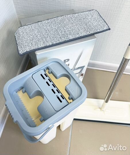 Швабра с отжимом + ведро