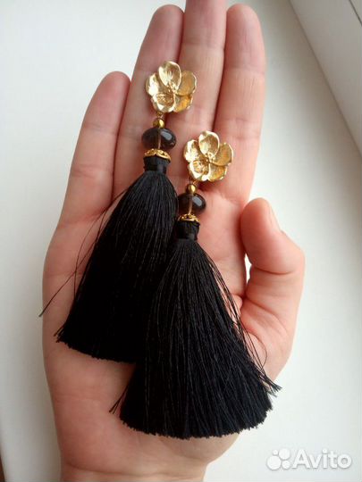 Серьги-кисточки