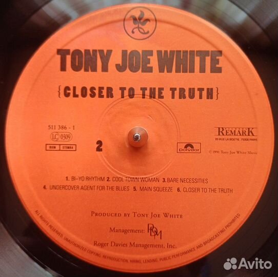 Tony Joe White (1992) - Closer To The Truth - LP