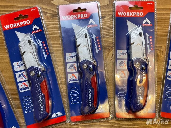 Профессиональный строительный нож трапеция workpro