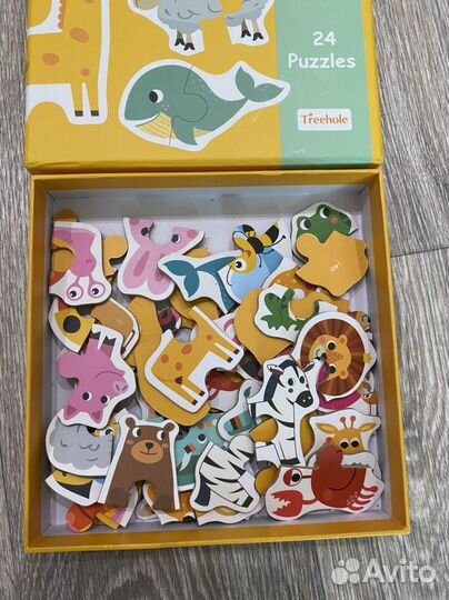 Пазлы для малышей из двух частей