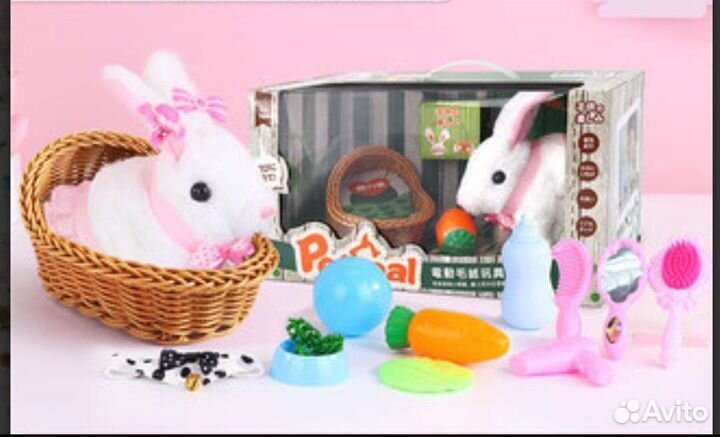 Заяц в корзинке игрушка