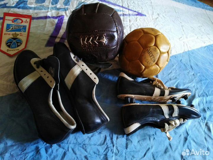 Ретро мяч Artex 50х г. зенит бутсы СССР флаг шарф