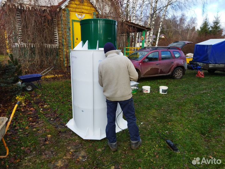 Кессон для скважины / Пластиковый кессон