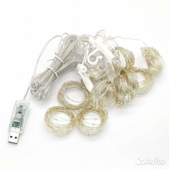 Гирлянда-штора Огонёк LED (3Х3М,300 ламп,RGB)