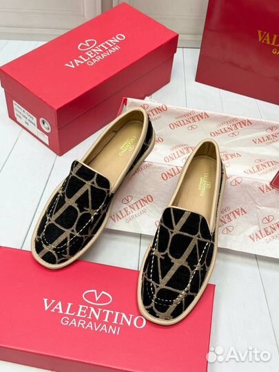 Слипоны Valentino натуральные женские