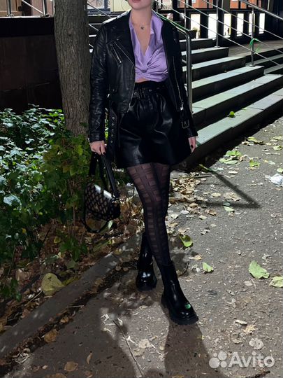 Шорты женские кожаные