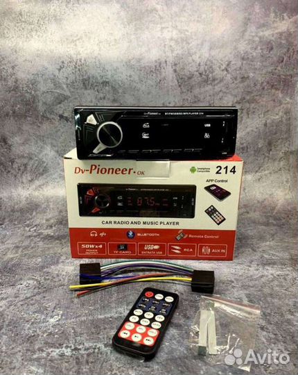 Магнитола Dv Pioneer с блютуз, AUX, USB