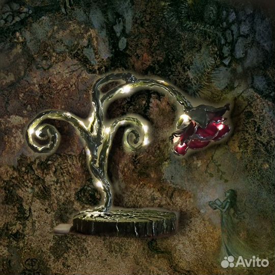 Настольный светильник цветок custom