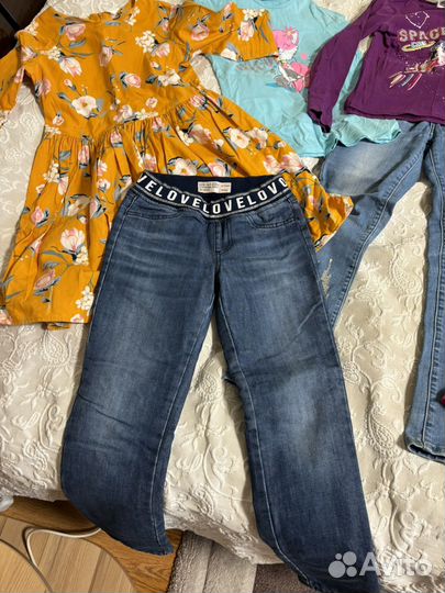 Детская одежда для девочек пакетом размер 140