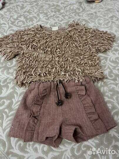 Zara шорты 104, топ zara 110