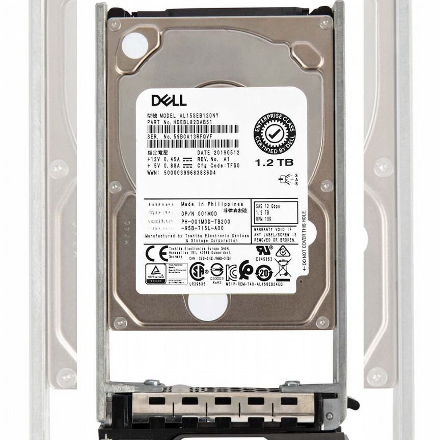 [AL15SEB120NY] Жесткий Диск Dell Al15seb120ny 1,2tb 10500 Sas 2,5
