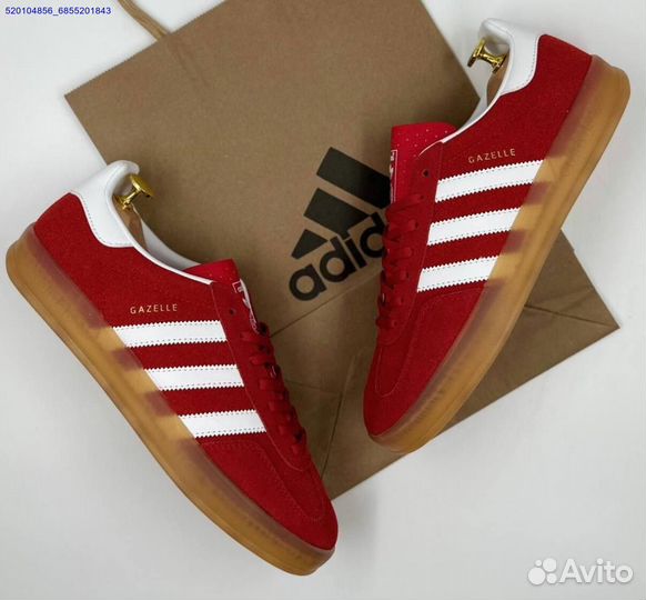 Кроссовки Adidas Gazelle Red (Арт.16755)