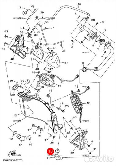 Оригинальный хомут Yamaha R1, R6, Fz10