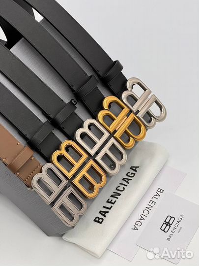 Ремень кожаный натуральная кожа balenciaga люкс