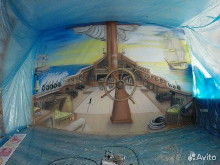 Аэрография в интерьере и экстерьере