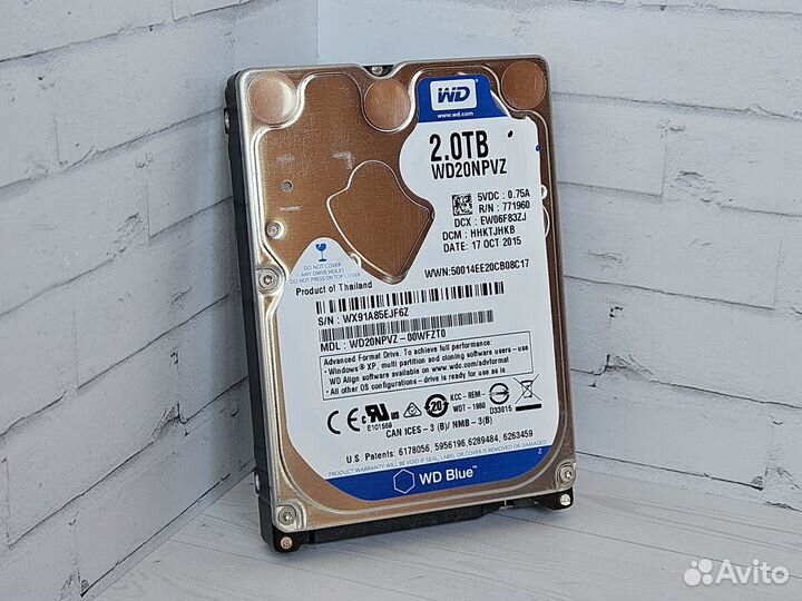 Жесткий диск для ноутбука 2.5 WD Blue 2Тб есть 2шт