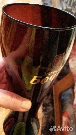 2пивных бокала 0,75л золотая бочка