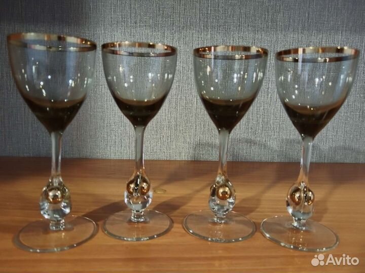 Фужеры Рюмки Стопки Zlata Zuzana Чехословакия