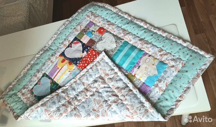 Лоскутный плед ручная работа