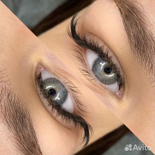 Наращивание ресниц,оформление бровей