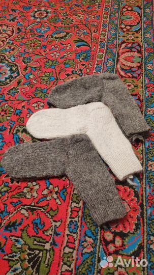 Носки шерстяные вязаные ручной работы