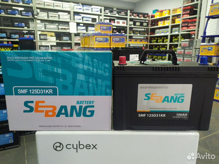 Аккумулятор 100Ah 830A Ssangyong оригинал Sebang d