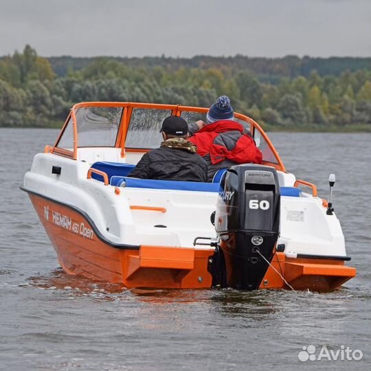 Новый комбинированный катер Неман 450 Open