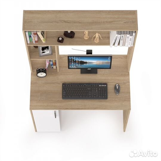 Стол компьютерный Комфорт 12.72 цвет дуб сонома/бе