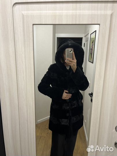 Шуба норка плюс искусственный мех