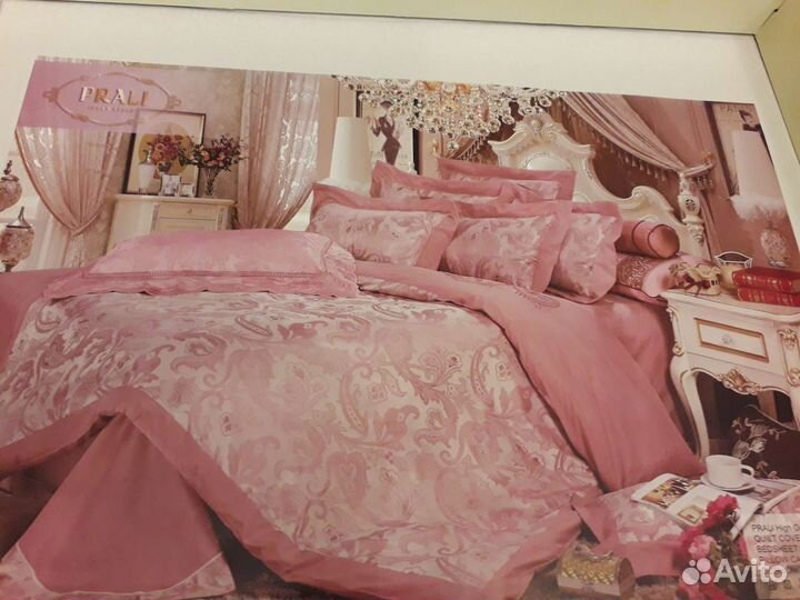 Комплект постельного белья евро.новое.жаккард.шёлк