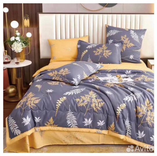 Евро, с готовым одеялом, сатин, 100 хлопок