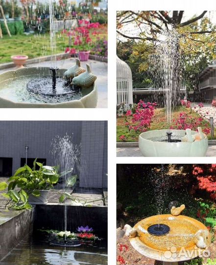 Фонтан на солнечной батарее высококачественный