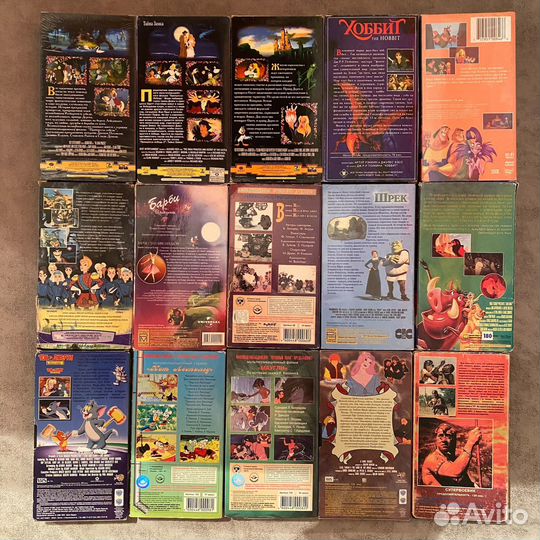 Видеокассеты VHS с мультиками