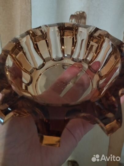 Пепельница цветное стекло СССР