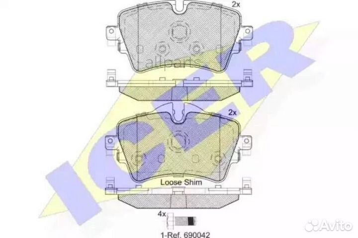 Icer 182211 Колодки торм.диск. BMW 2 (F45)(F46) (0