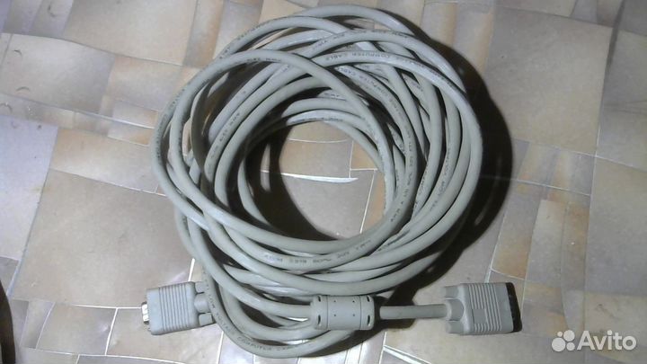 Кабель D-SUB 15 (VGA) папа-папа 10 метров