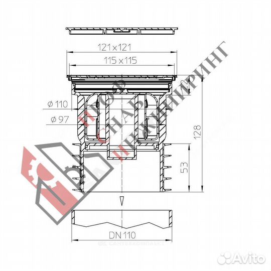 Трап нерегулируемый с 