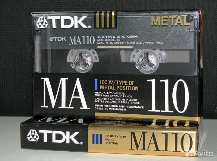 Аудиокассеты TDK MA110 Type IV Metal Japan