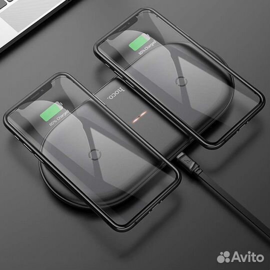 Беспроводное зарядное устройство hoco CW23, белое