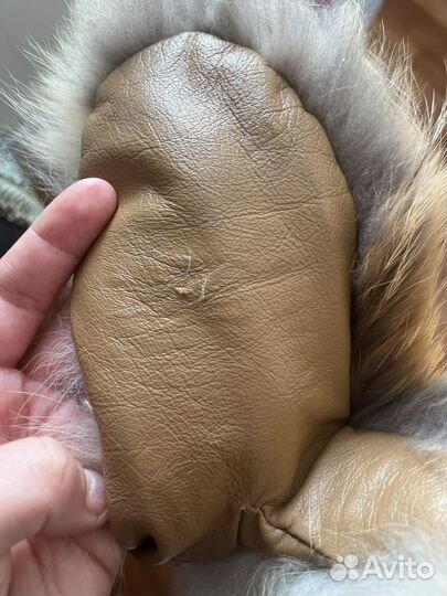 Варежки из меха лисы