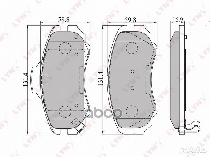 Колодки тормозные дисковые перед hyundai El